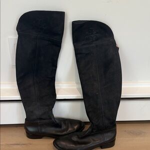 Tory Burch Black Over the Knee Boots